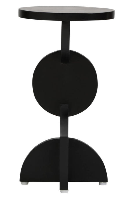 Geometric Black Mango Wood Table