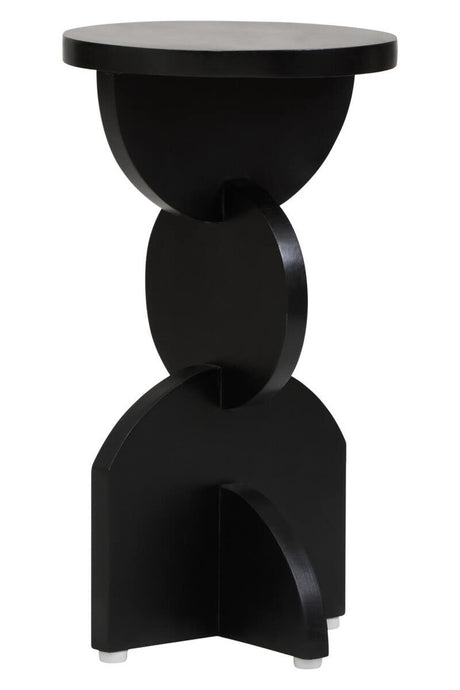 Geometric Black Mango Wood Table