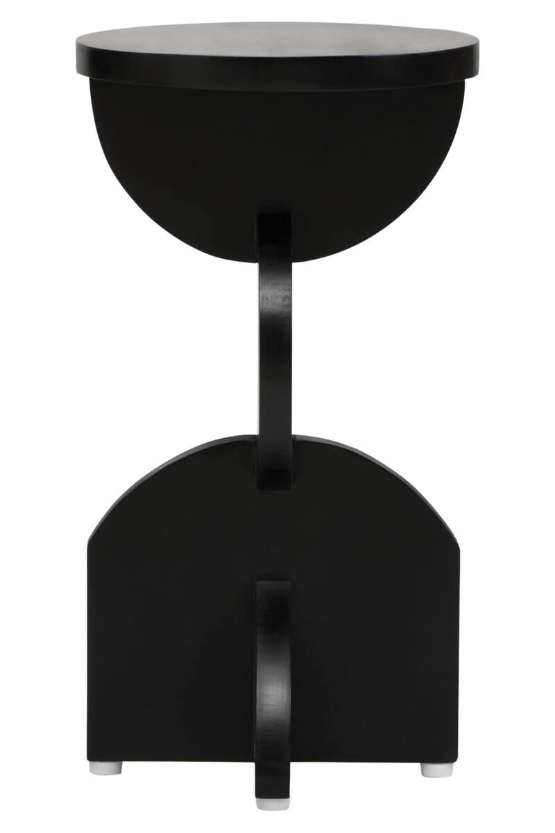 Geometric Black Mango Wood Table