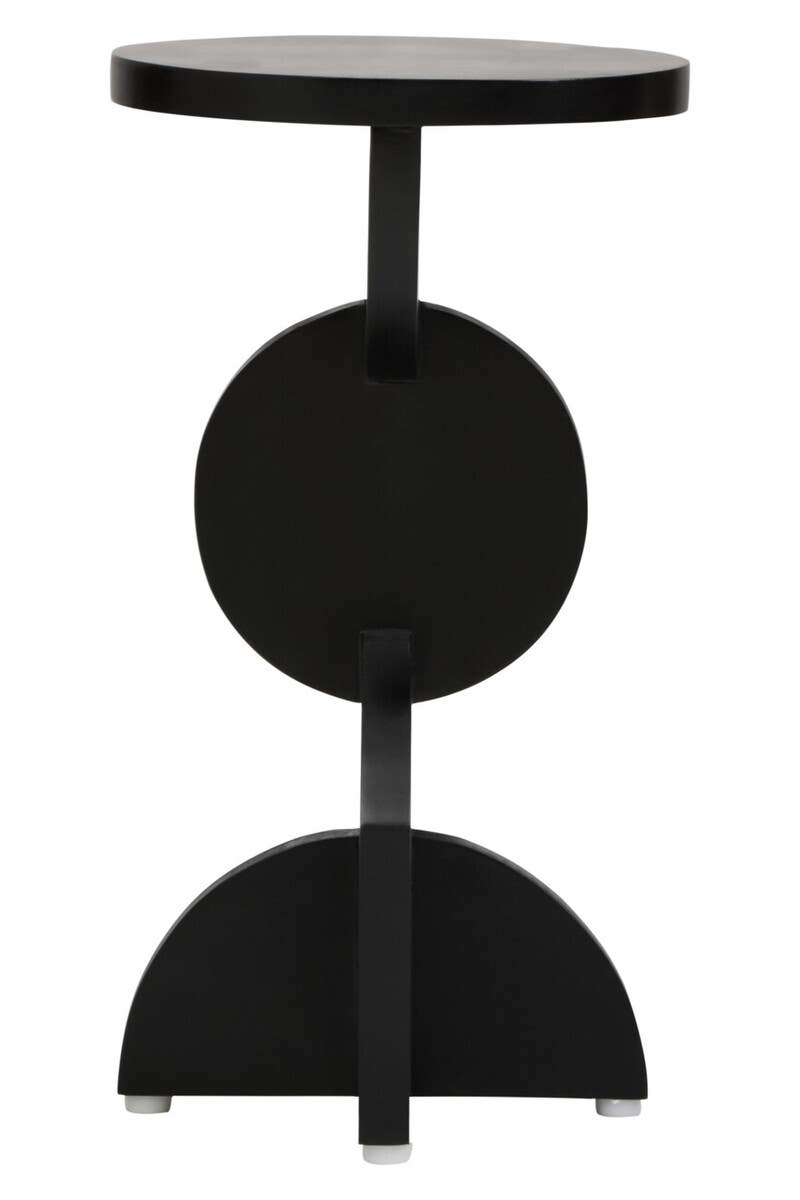 Geometric Black Mango Wood Table