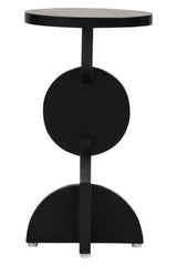 Geometric Black Mango Wood Table