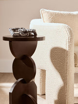 Geometric Black Mango Wood Table