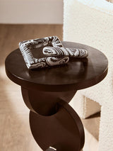 Geometric Black Mango Wood Table