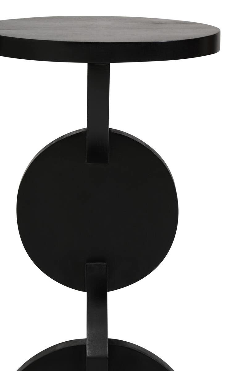 Geometric Black Mango Wood Table