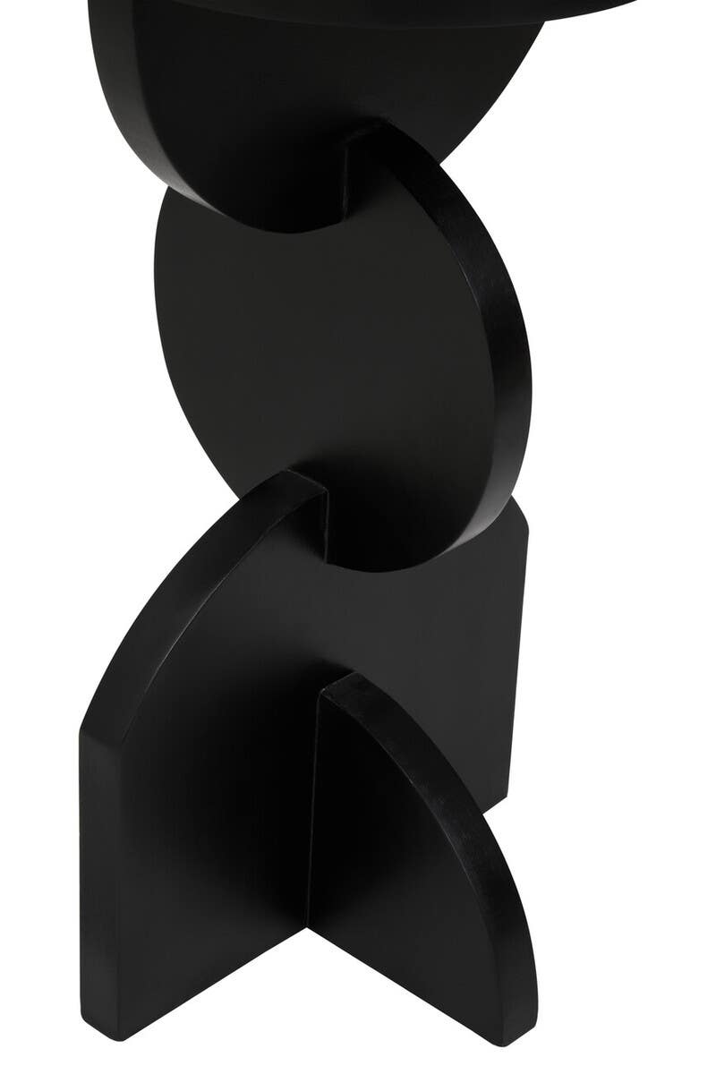 Geometric Black Mango Wood Table