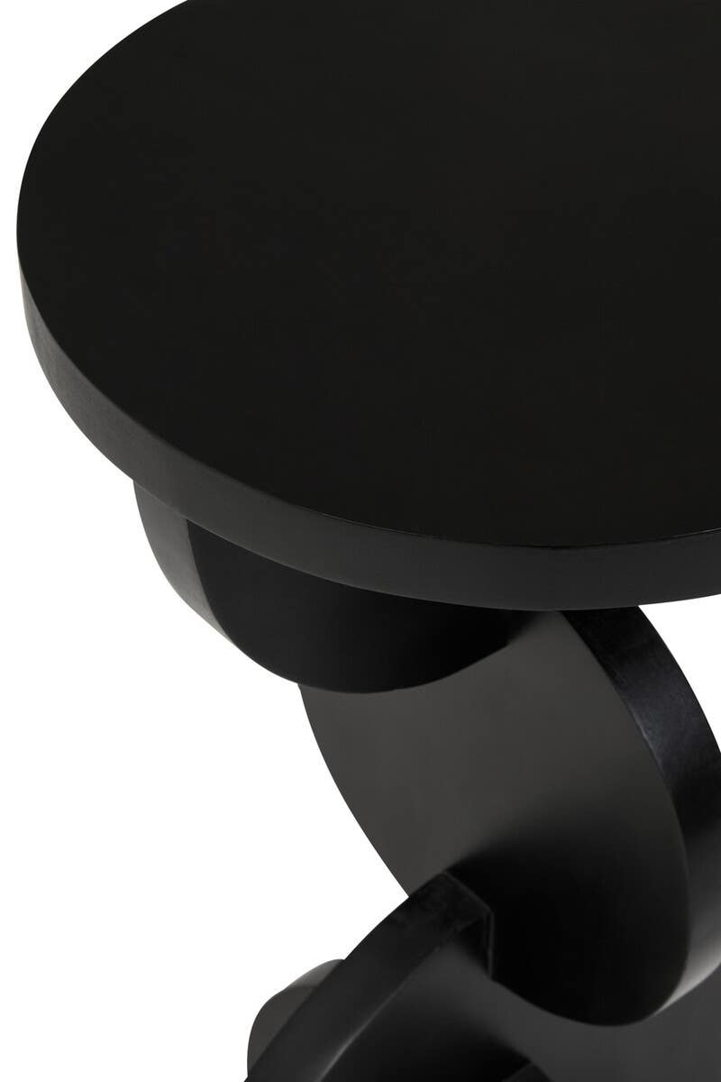 Geometric Black Mango Wood Table