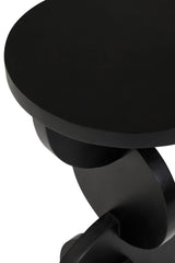 Geometric Black Mango Wood Table