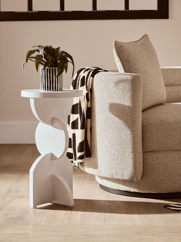 Whitewash Mango Wood Side Table