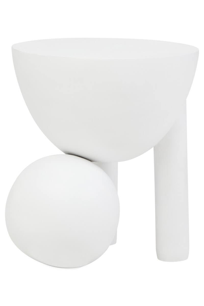 Whitewash Mango Wood Side Table
