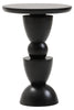 Mango Wood Black Side Table