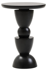 Mango Wood Black Side Table