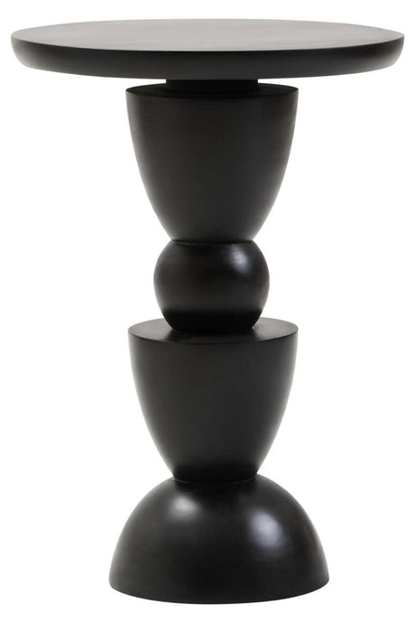Mango Wood Black Side Table