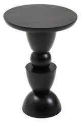 Mango Wood Black Side Table