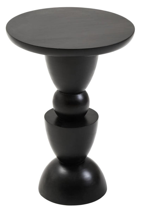 Mango Wood Black Side Table
