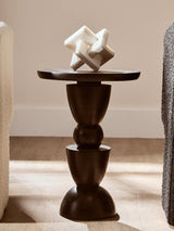 Mango Wood Black Side Table