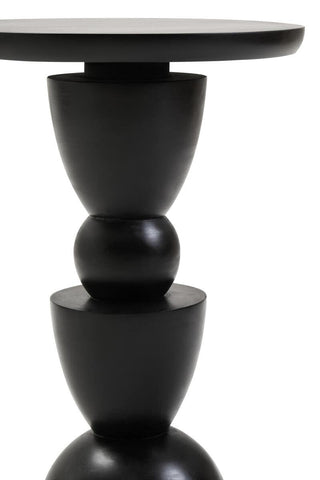 Mango Wood Black Side Table