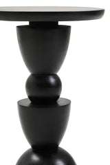 Mango Wood Black Side Table