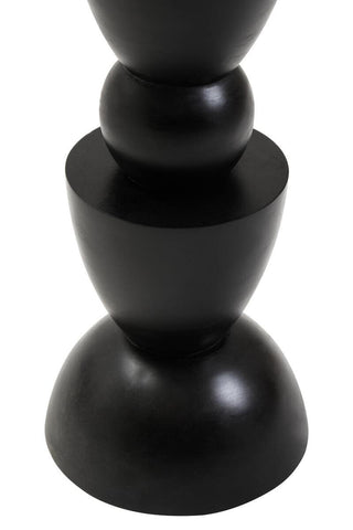 Mango Wood Black Side Table