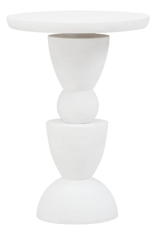 Mango Wood Whitewash Side Table