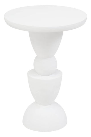 Mango Wood Whitewash Side Table
