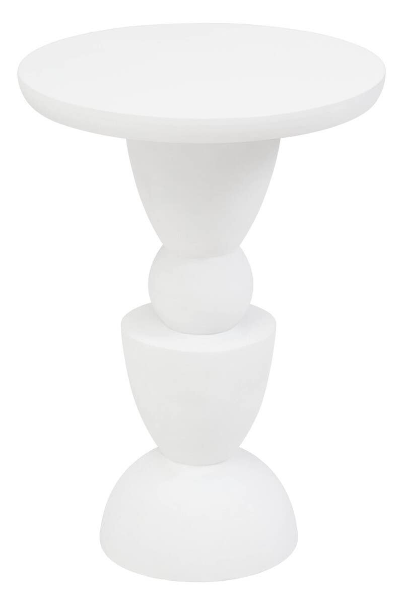 Mango Wood Whitewash Side Table