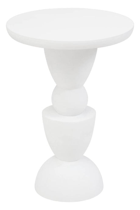 Mango Wood Whitewash Side Table