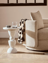 Mango Wood Whitewash Side Table