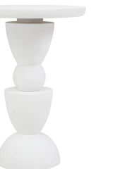 Mango Wood Whitewash Side Table