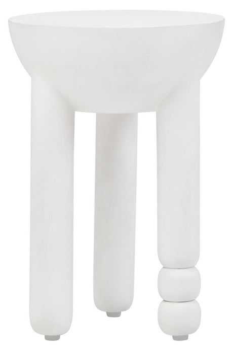 Mango Wood Whitewash Side Table