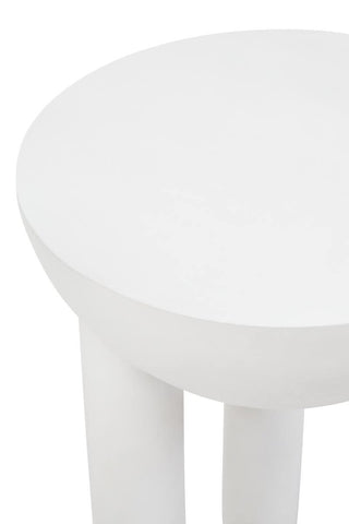 Mango Wood Whitewash Side Table