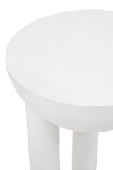 Mango Wood Whitewash Side Table