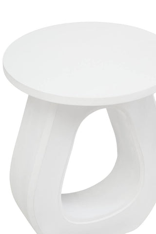 Mango Wood Whitewash Accent Table