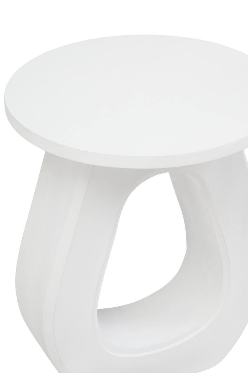 Mango Wood Whitewash Accent Table