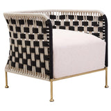 Monochrome Jute Rope Chair