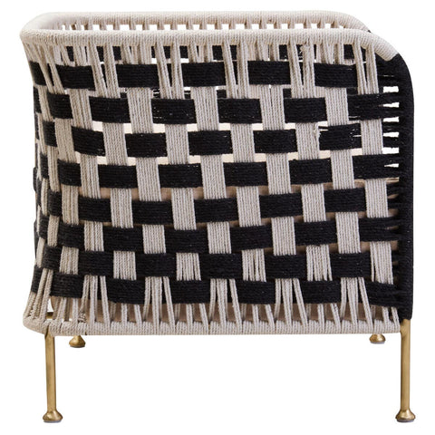 Monochrome Jute Rope Chair