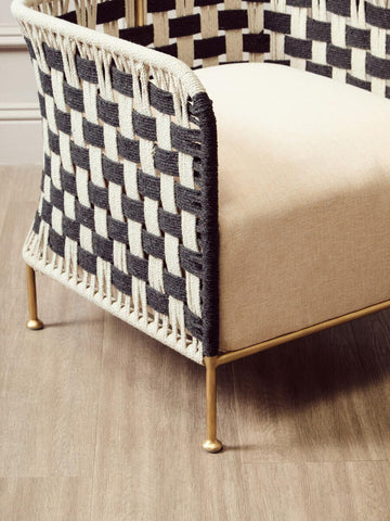 Monochrome Jute Rope Chair
