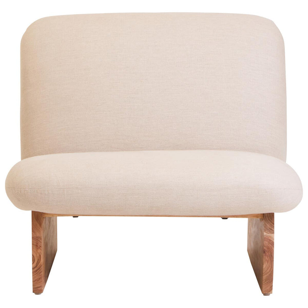 Natural Wood Base Accent Chair
