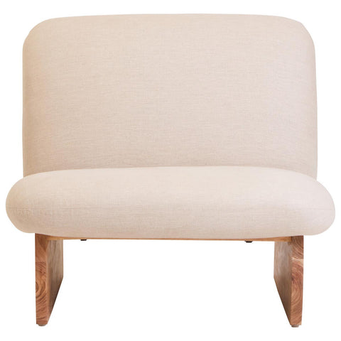 Natural Wood Base Accent Chair