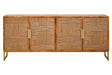 Rustic Charm Mango Wood Sideboard with Paper Rope Detail