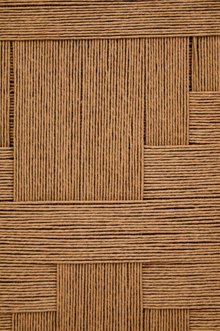 Rustic Charm Mango Wood Sideboard with Paper Rope Detail