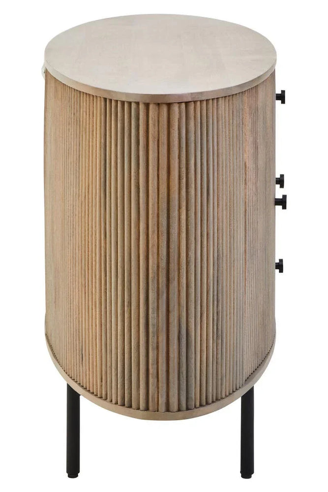 Grey Mango Wood Sideboard with Drawers and Doors - Torello Collection