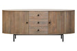 Grey Mango Wood Sideboard with Drawers and Doors - Torello Collection