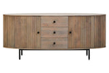 Grey Mango Wood Sideboard with Drawers and Doors - Torello Collection