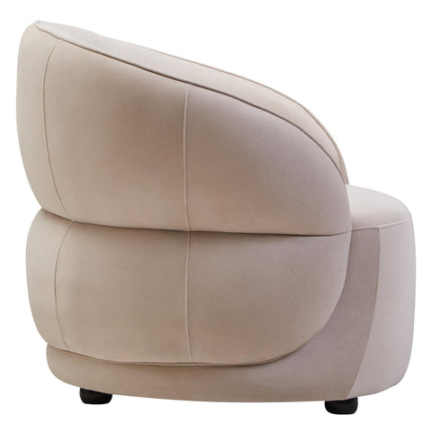 Luxe Stone Velvet Lounge Chair