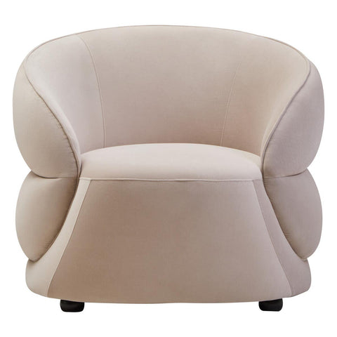 Luxe Stone Velvet Lounge Chair