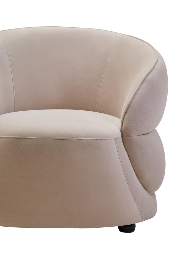 Luxe Stone Velvet Lounge Chair