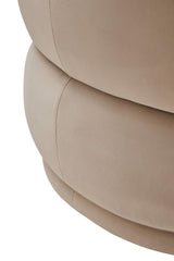 Luxe Stone Velvet Lounge Chair