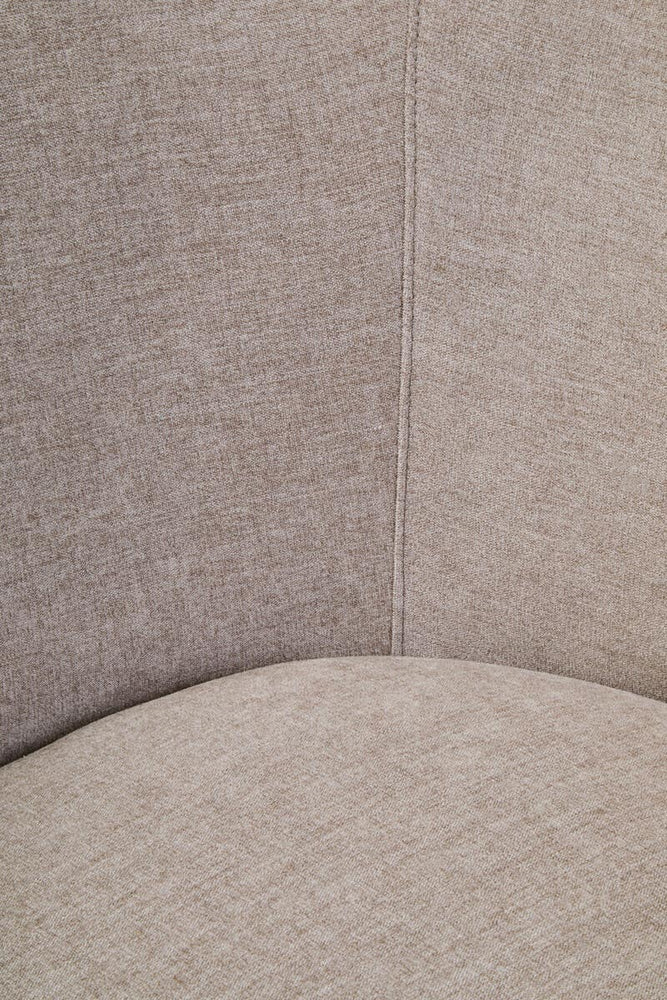 Taupe Chenille Curved Accent Chair