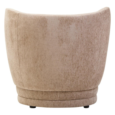 Luxe Stone Chenille Curved Chair