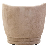Luxe Stone Chenille Curved Chair